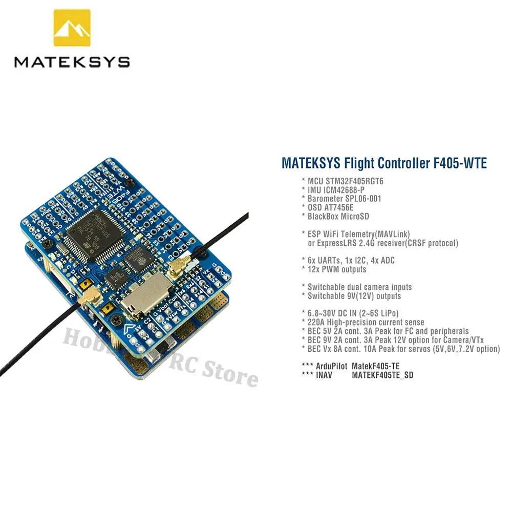 Contrôleur de vol Matek MATEKS - Mateksys Flight Controller F405 Wte avis et prix